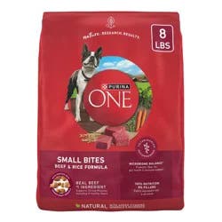 Purina ONE SmartBlend Small Bites Beef & Rice Formula Adult Dry Dog Food - 8lbs