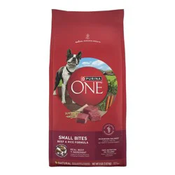 Purina ONE SmartBlend Small Bites Beef & Rice Formula Adult Dry Dog Food - 8lbs