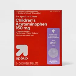 Junior Strength Acetaminophen Chewable Tablets - Grape - 24ct - up&up™