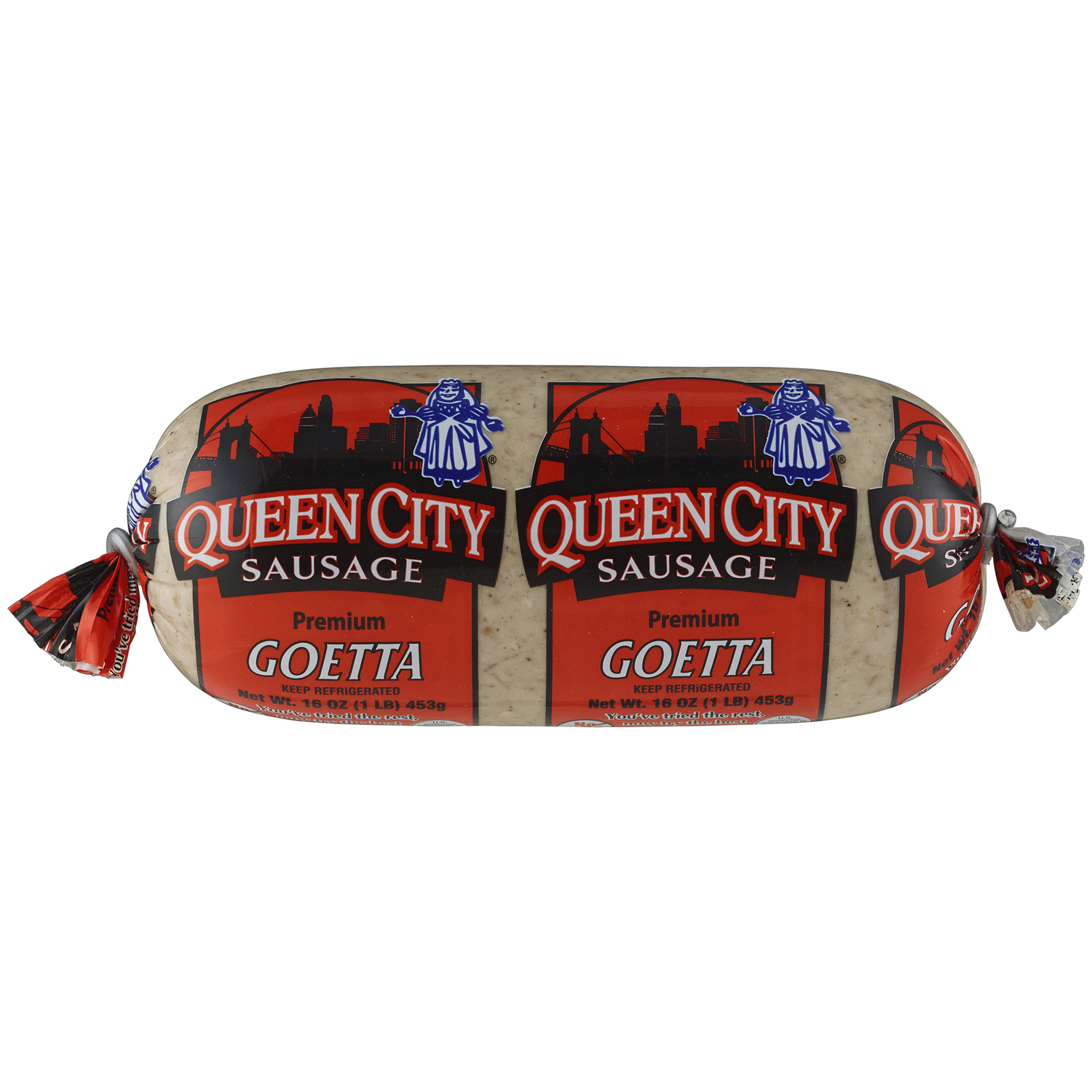 slide 1 of 1, Queen City Sausage Premium Goetta Roll, 16 oz, 16 oz