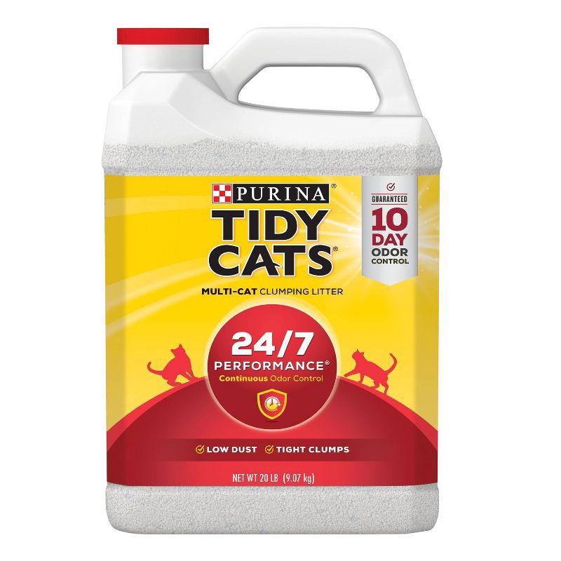 slide 1 of 5, Purina Tidy Cats 24/7 Performance Clumping Scoop Cat & Kitty Litter for Multiple Cats - 20lbs, 20 lb