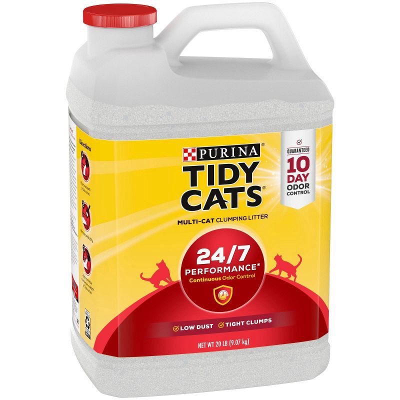 slide 4 of 5, Purina Tidy Cats 24/7 Performance Clumping Scoop Cat & Kitty Litter for Multiple Cats - 20lbs, 20 lb