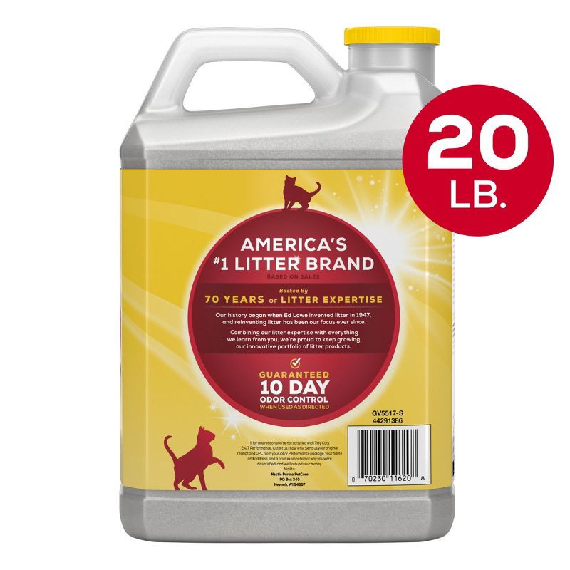 slide 6 of 10, Purina Tidy Cats 24/7 Performance Clumping Scoop Cat & Kitty Litter for Multiple Cats - 20lbs, 20 lb