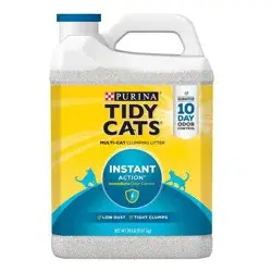 Purina Tidy Cats Instant Action Low Dust Clumping Scoop Cat & Kitty Litter for Multiple Cats - 20lbs