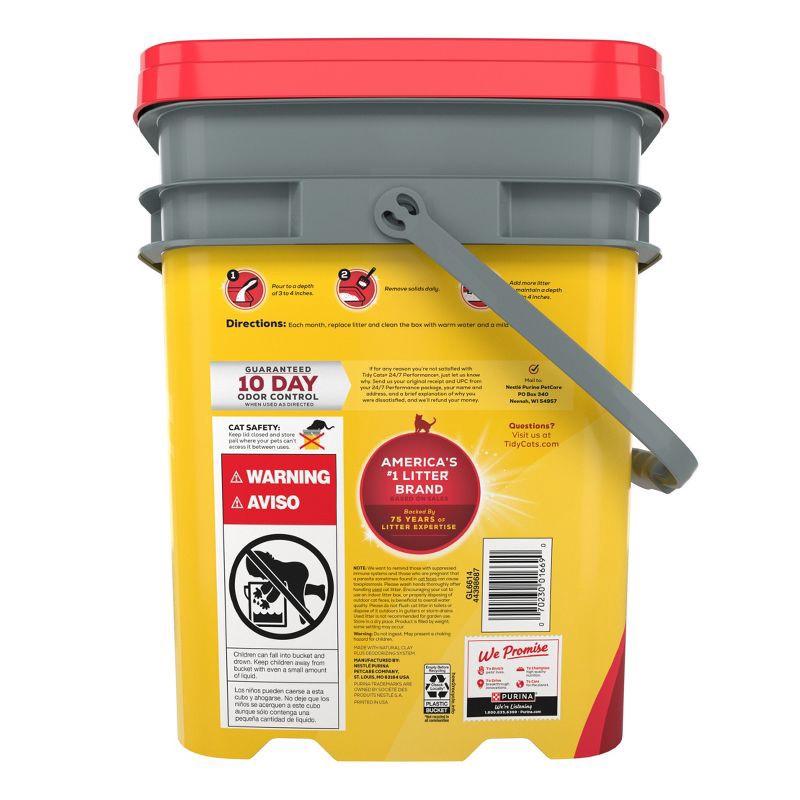 slide 2 of 10, Purina Tidy Cats 24/7 Performance Clumping Scoop Cat & Kitty Litter for Multiple Cats - 35lbs, 35 lb