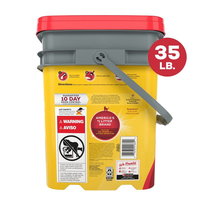 slide 6 of 10, Purina Tidy Cats 24/7 Performance Clumping Scoop Cat & Kitty Litter for Multiple Cats - 35lbs, 35 lb