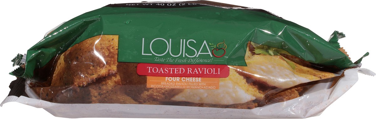 slide 12 of 13, Louisa Toasted Four Cheese Ravioli Family Size 40 oz, 40 oz