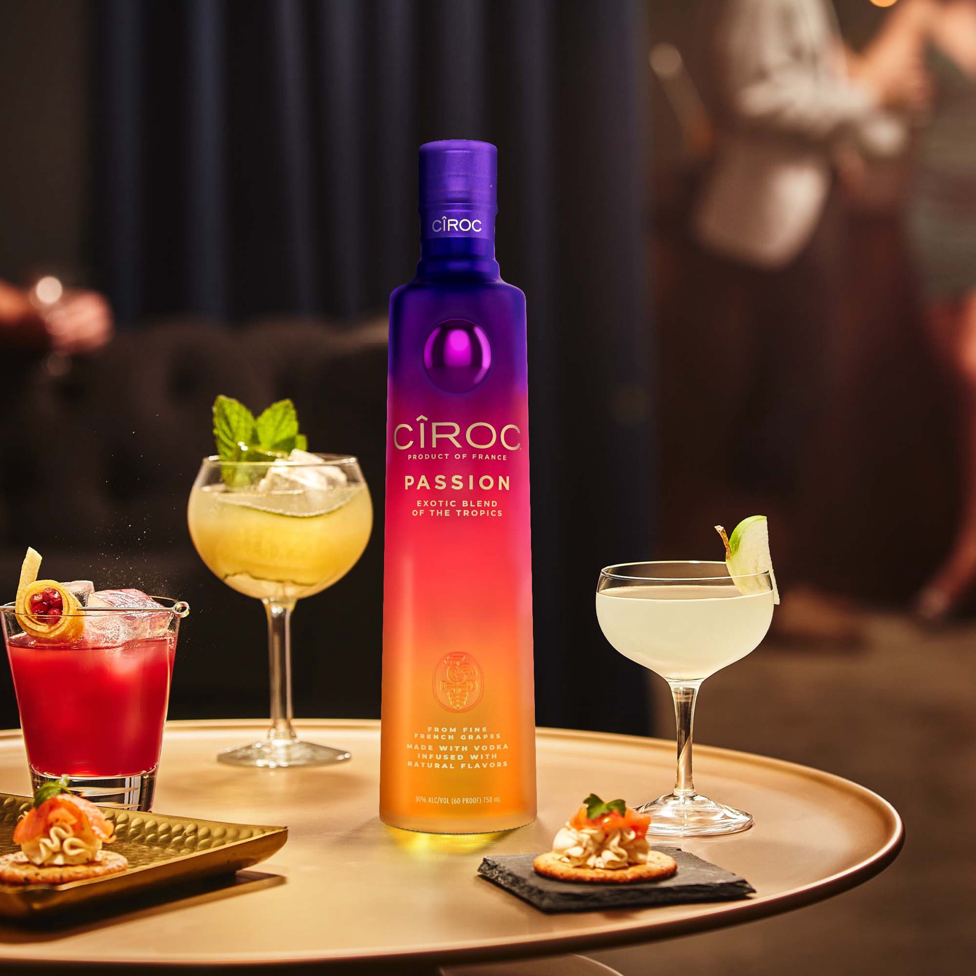 slide 7 of 9, CIROC Passion (Made with Vodka Infused with Natural Flavors), 1 L, 1 liter