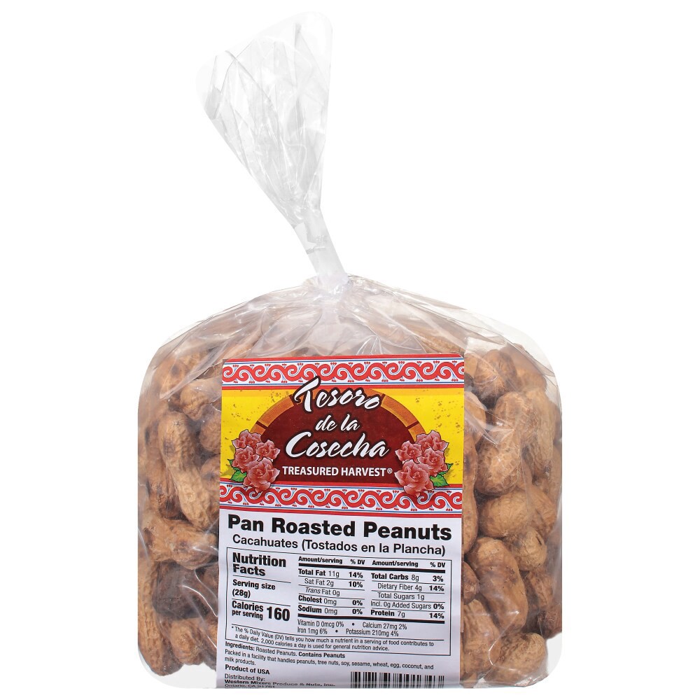 slide 2 of 6, Treasured Harvest Pan Roasted Peanuts - 16 oz, 16 oz