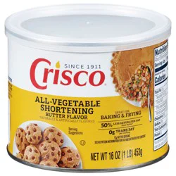 Crisco Butter Flavor All-Vegetable Shortening, 16 OZ