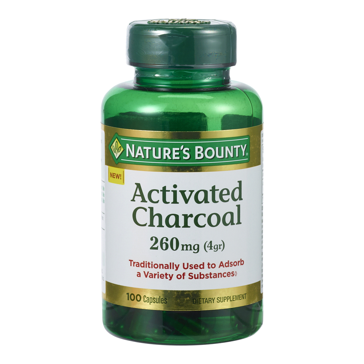 slide 1 of 1, Nature's Bounty Activated Charcoal, 100 ct