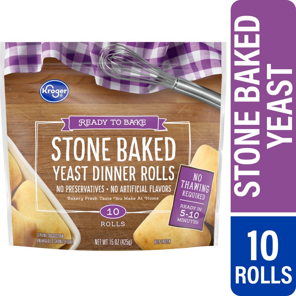 slide 3 of 4, Kroger® Stone Baked Yeast Dinner Rolls, 10 ct; 15 oz