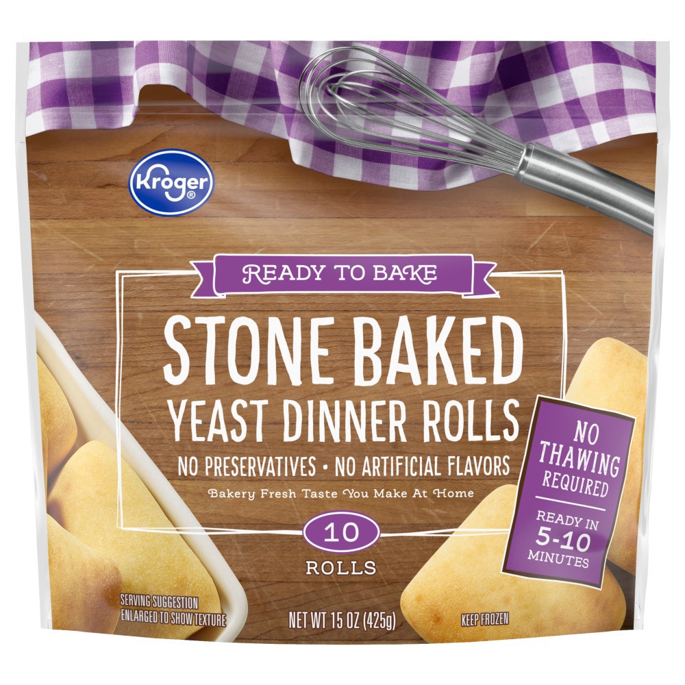 slide 4 of 4, Kroger® Stone Baked Yeast Dinner Rolls, 10 ct; 15 oz