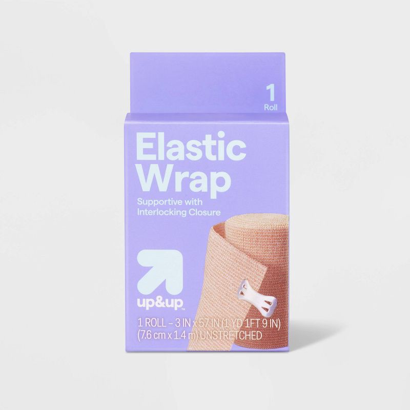 slide 1 of 3, Supportive Elastic Wrap - 3"x1.6 yd - up&up™, 1 ct