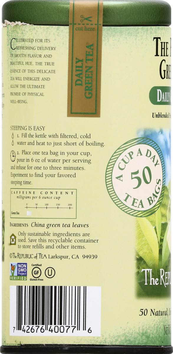 slide 5 of 12, The Republic of Tea The People's Green Tea Unblended Fine China Green Tea - 50 ct, 50 ct