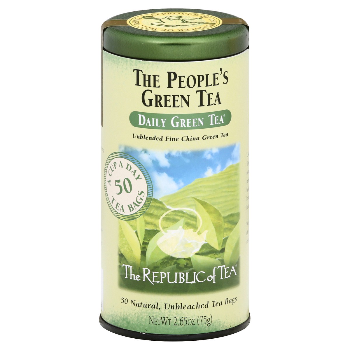 slide 8 of 12, The Republic of Tea The People's Green Tea Unblended Fine China Green Tea - 50 ct, 50 ct