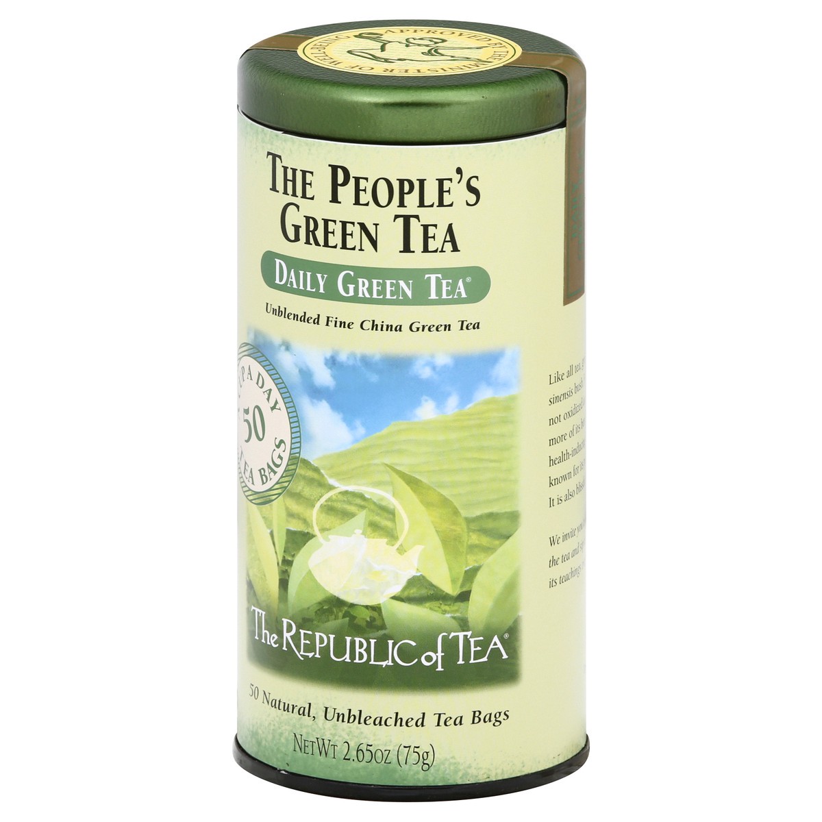 slide 2 of 12, The Republic of Tea The People's Green Tea Unblended Fine China Green Tea - 50 ct, 50 ct