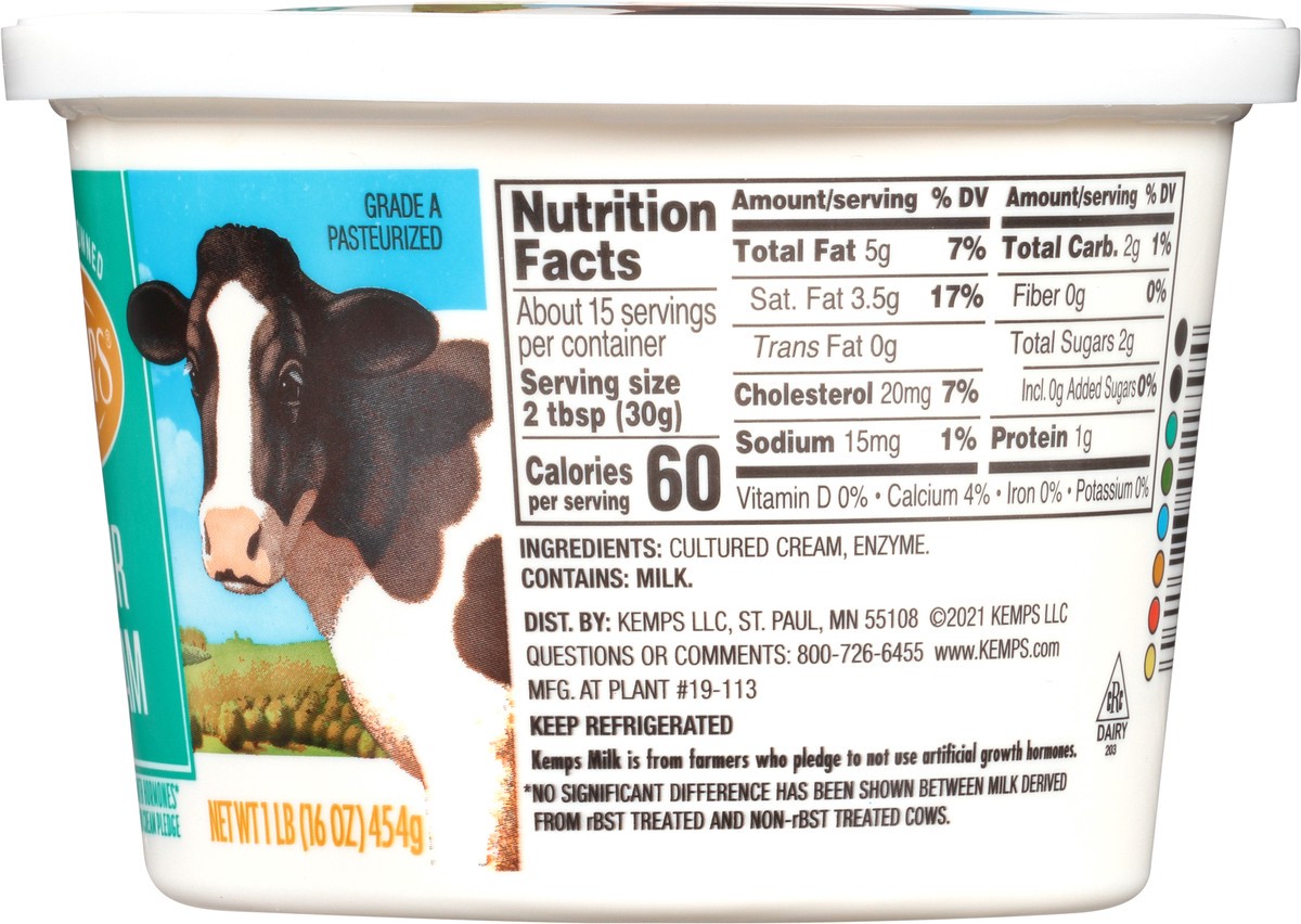 slide 6 of 13, Kemps All Natural Sour Cream, 16oz, 1 lb