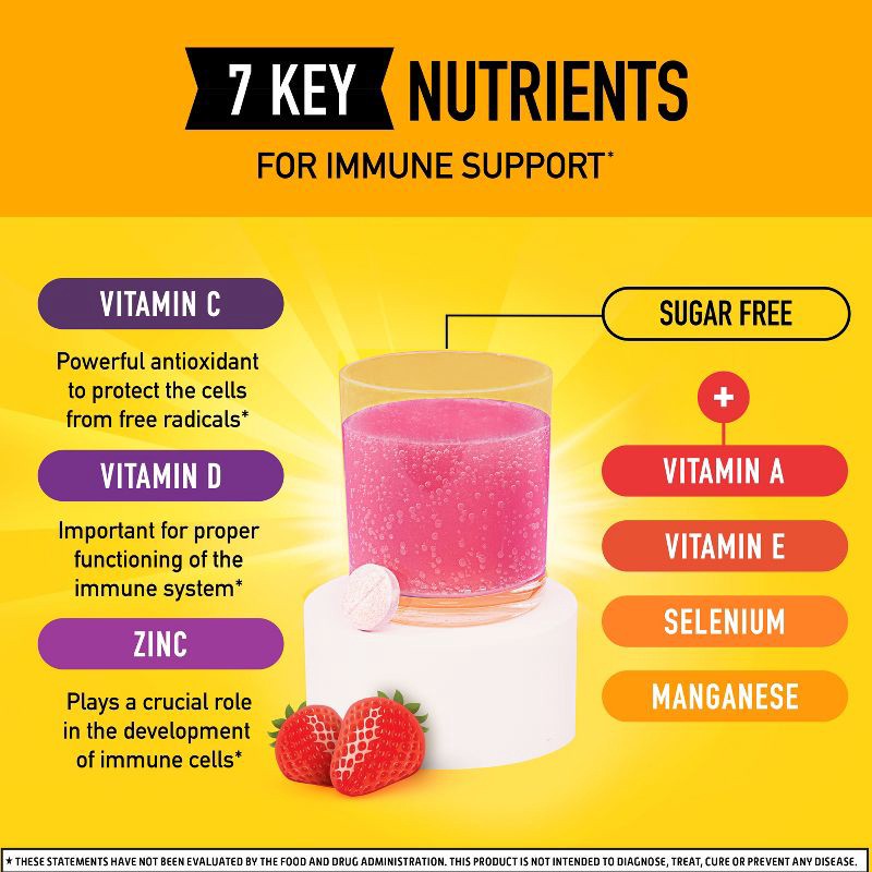 slide 3 of 15, Airborne Immune Support Effervescent Tablets with Vitamin C & Zinc - Very Berry - 10ct, 10 ct