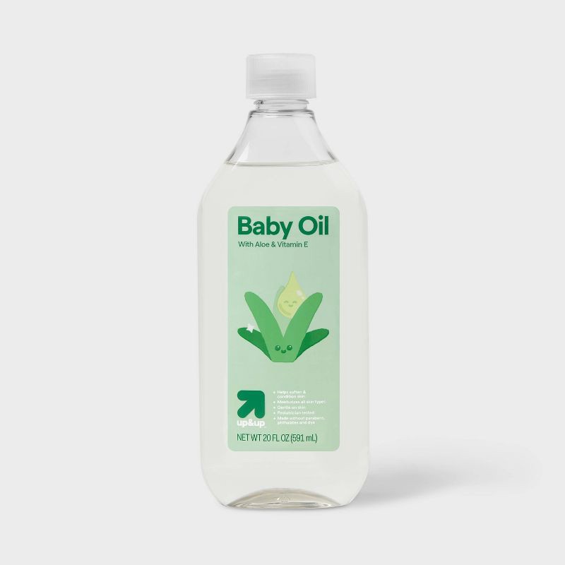slide 1 of 3, Baby Oil - Aloe Vitamin E - 20oz - up&up™, 20 oz