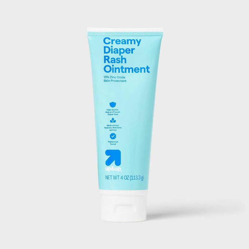 slide 3 of 4, Creamy Diaper Rash Ointment - Zinc Oxide Aloe & Vitamin E - 4oz - up&up™, 4 oz