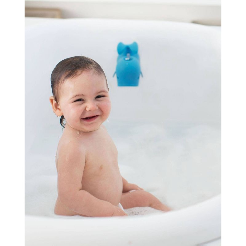 slide 3 of 9, Skip Hop Moby Safety Bath Spout Cover - Blue, 1 ct