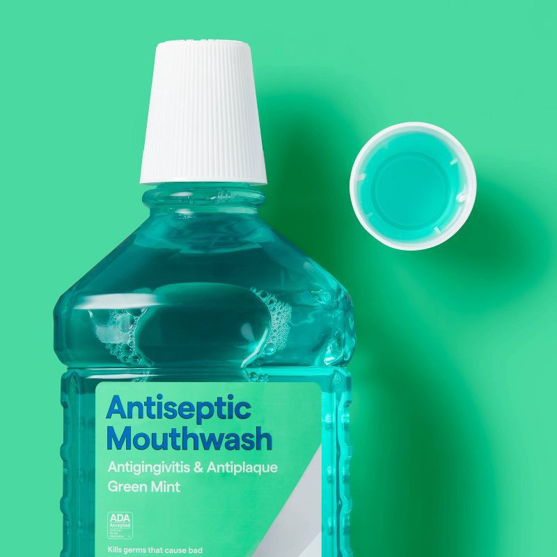 slide 2 of 4, Antiseptic Mouthwash Spring Mint - 50.7 fl oz - up&up™, 50.7 fl oz