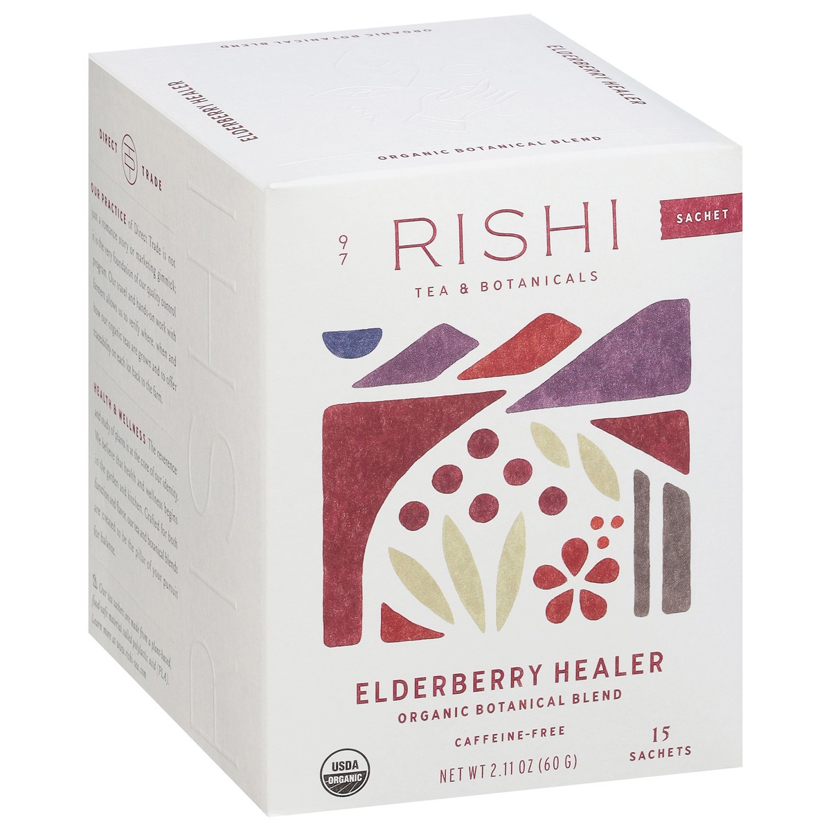 slide 5 of 9, Rishi Organic Elderberry Healer Caffeine Free Tea - 15 ct, 15 ct