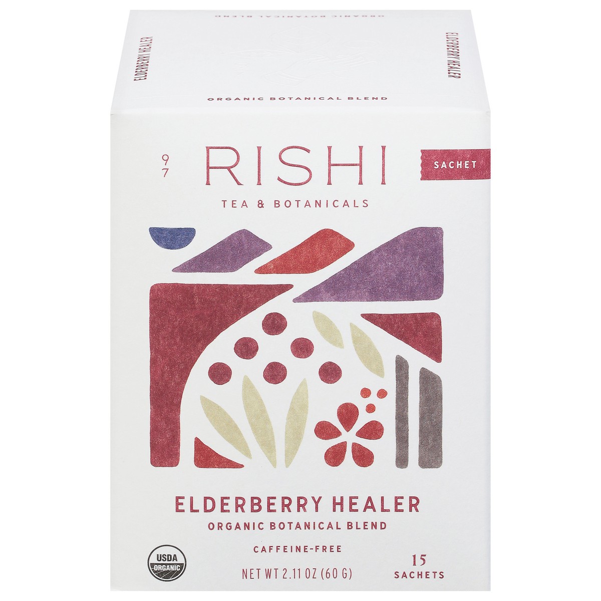 slide 1 of 9, Rishi Organic Elderberry Healer Caffeine Free Tea - 15 ct, 15 ct