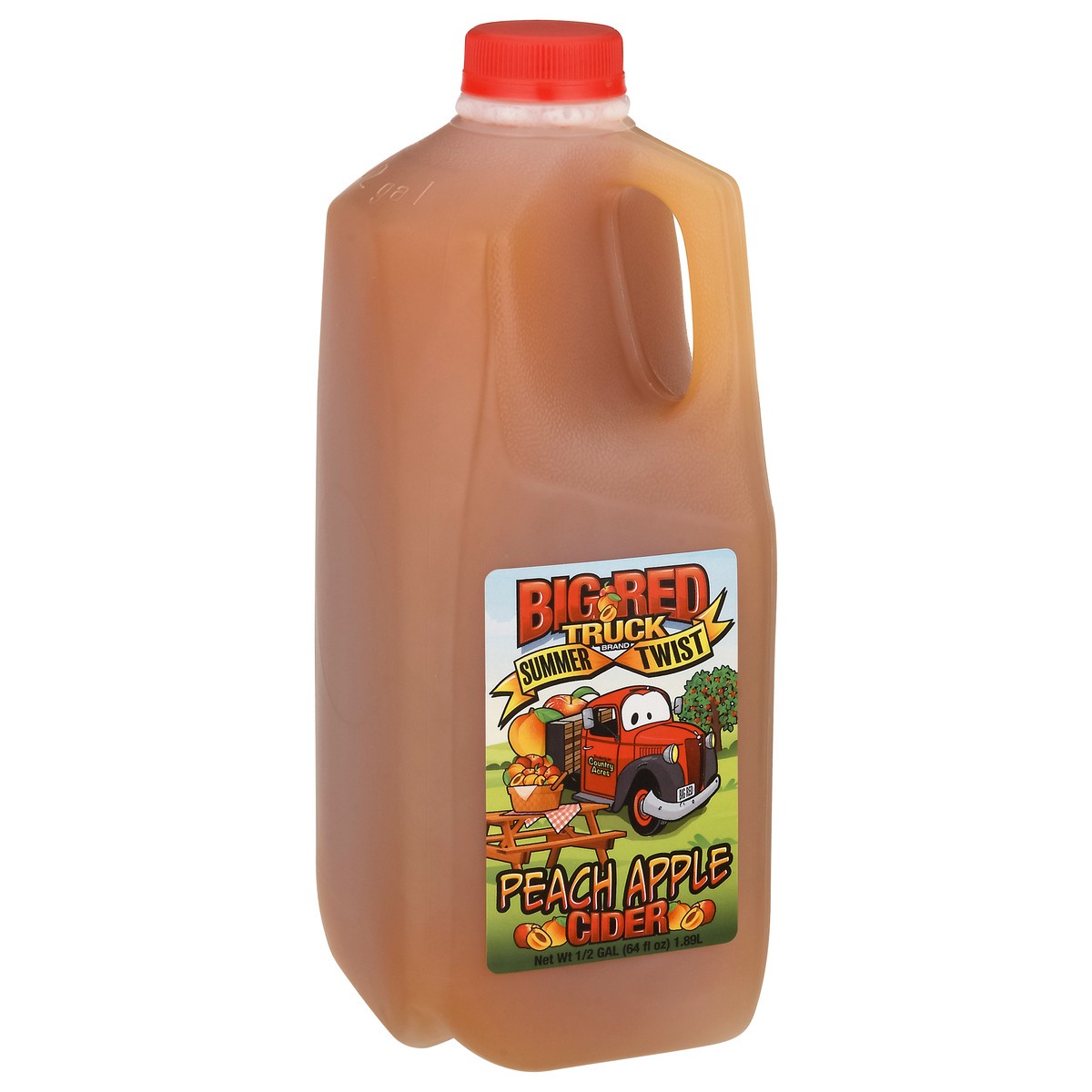 slide 9 of 13, Big Red Truck Summer Twist Peach Apple Cider - 64 fl oz, 64 fl oz