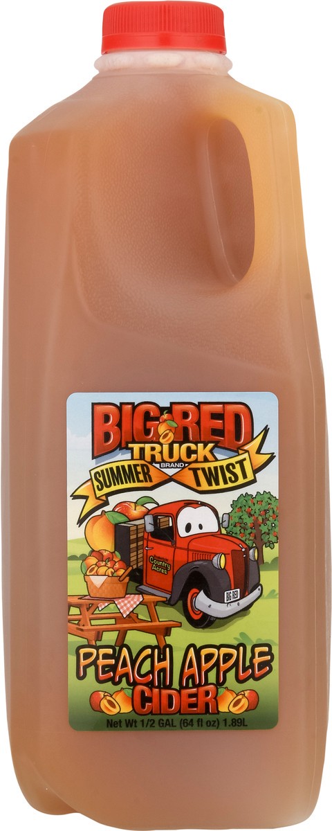 slide 8 of 13, Big Red Truck Summer Twist Peach Apple Cider - 64 fl oz, 64 fl oz