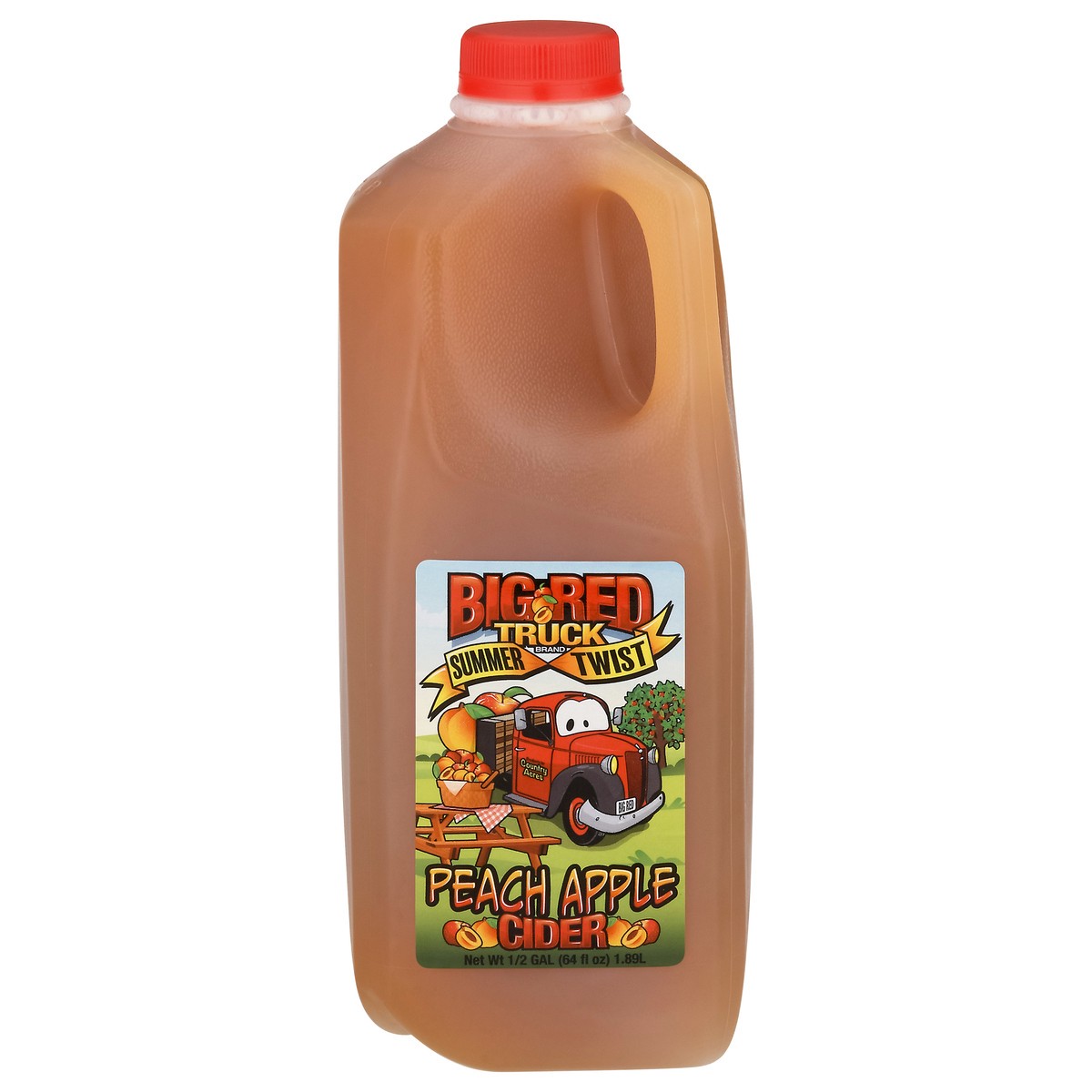 slide 10 of 13, Big Red Truck Summer Twist Peach Apple Cider - 64 fl oz, 64 fl oz