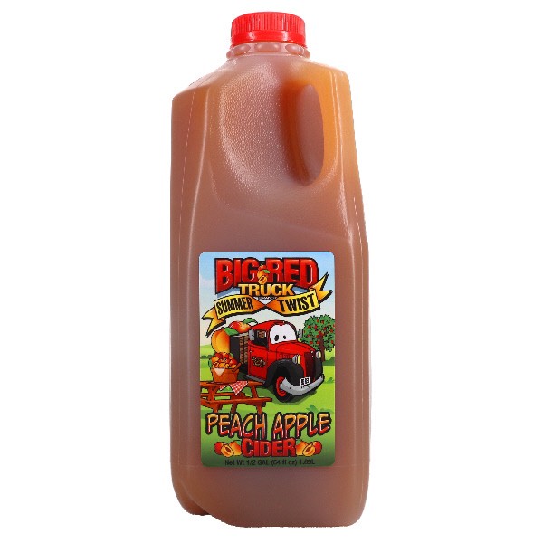 slide 1 of 13, Big Red Truck Summer Twist Peach Apple Cider - 64 fl oz, 64 fl oz