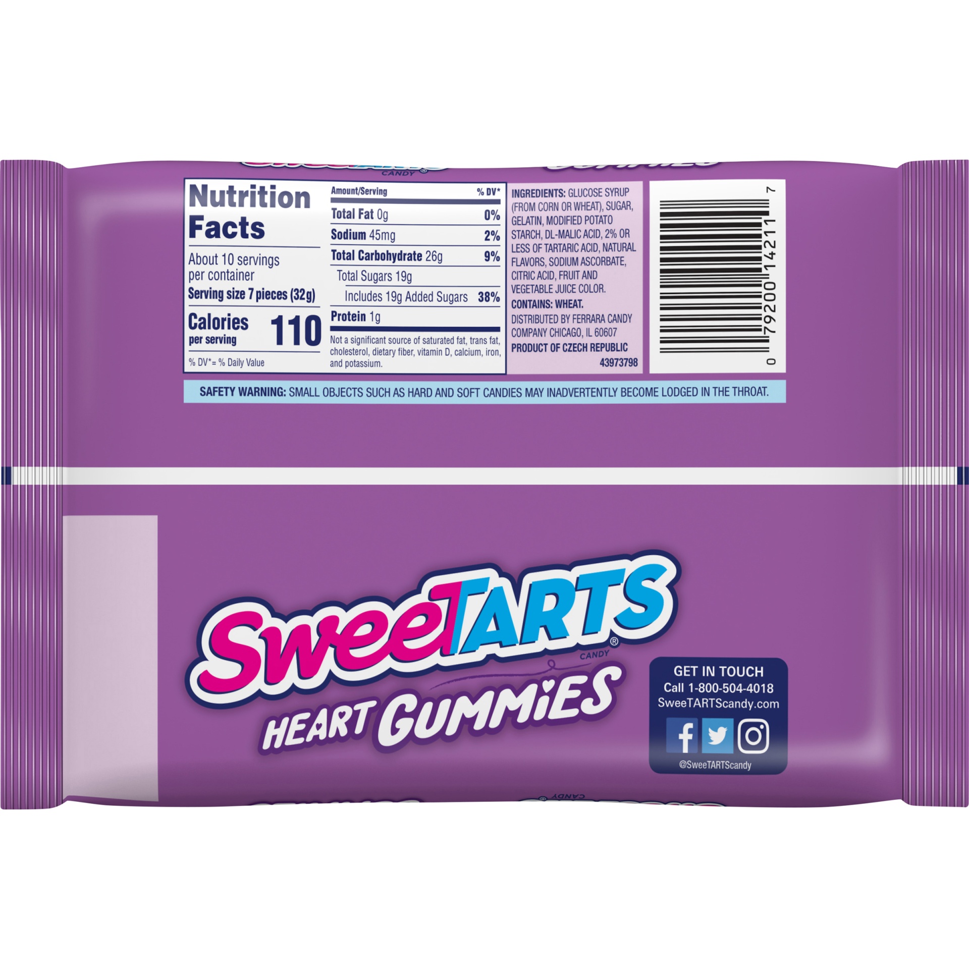 slide 6 of 8, SweeTARTS Valentine's Heart Gummies, 11 oz