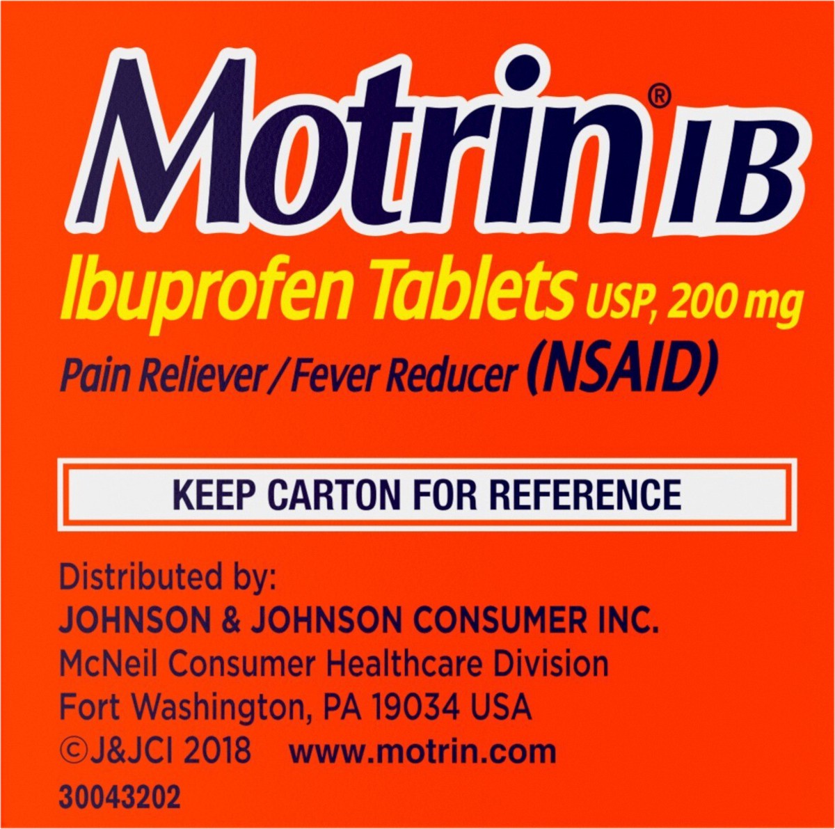 slide 6 of 7, Motrin IB Pain Reliever & Fever Reducer Caplets - Ibuprofen (NSAID), 50 ct