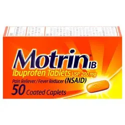 Motrin IB Pain Reliever & Fever Reducer Caplets - Ibuprofen (NSAID)