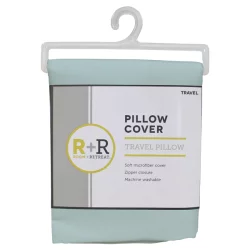 Room & Retreat Travel Pillow Protector, Eggshell Blue
