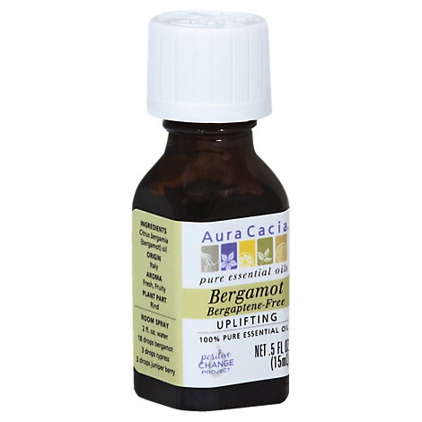 slide 1 of 1, Aura Cacia Pure Aromatherapy 100% Pure Essential Oil Bergamot Bergaptene-Free -., 5 fl oz