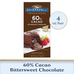 Ghirardelli Premium 60% Cacao Bittersweet Chocolate Baking Bar - 4 Oz