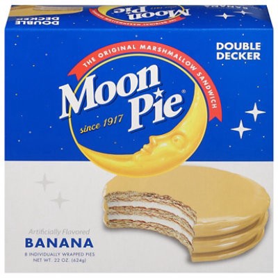 slide 1 of 1, Moon Pie Double Decker Banana - 8 Count, 8 ct