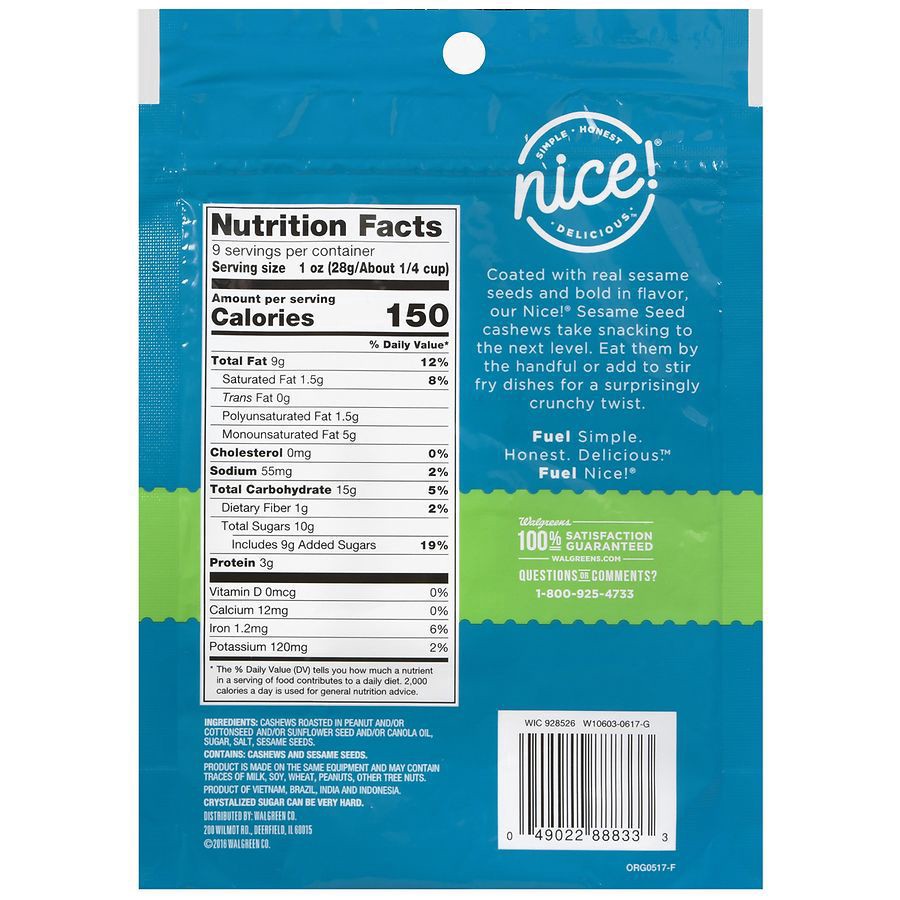 slide 4 of 5, Nice! Sesame Cashews Sesame, 9 oz