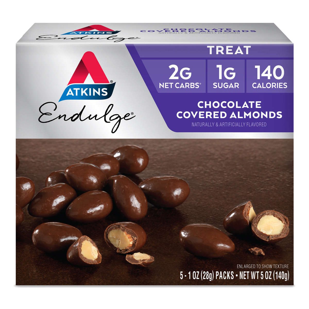 slide 1 of 8, Atkins Endulge Treat Chocolate Covered Almonds, 5 ct; 1 oz