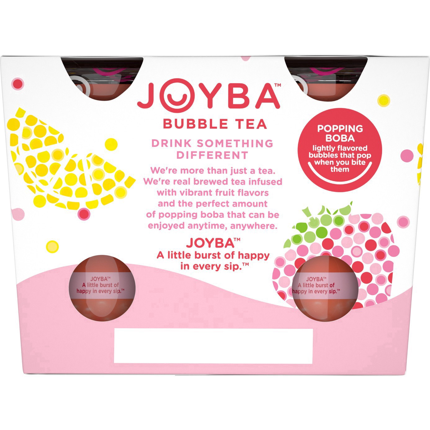 slide 16 of 16, JOYBA Strawberry Lemonade Green Tea Bubble Tea, 12 fl oz Cup (Pack of 4), 4 ct