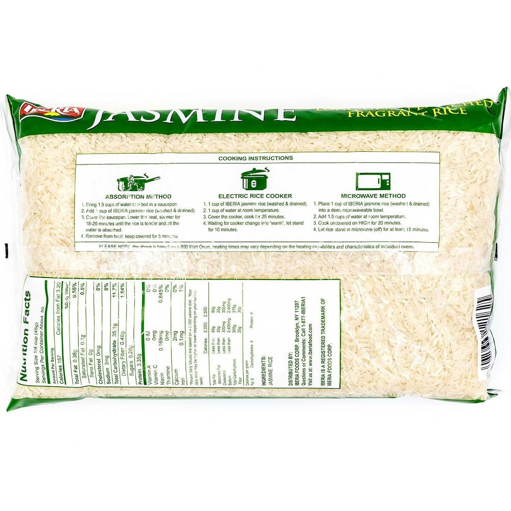 slide 2 of 2, Iberia Long Grain Fragrant Jasmine Rice 5 lb, 5 lb