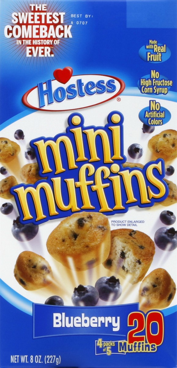 slide 3 of 4, Hostess Mini Muffins Blueberry, 20 ct; 8 oz