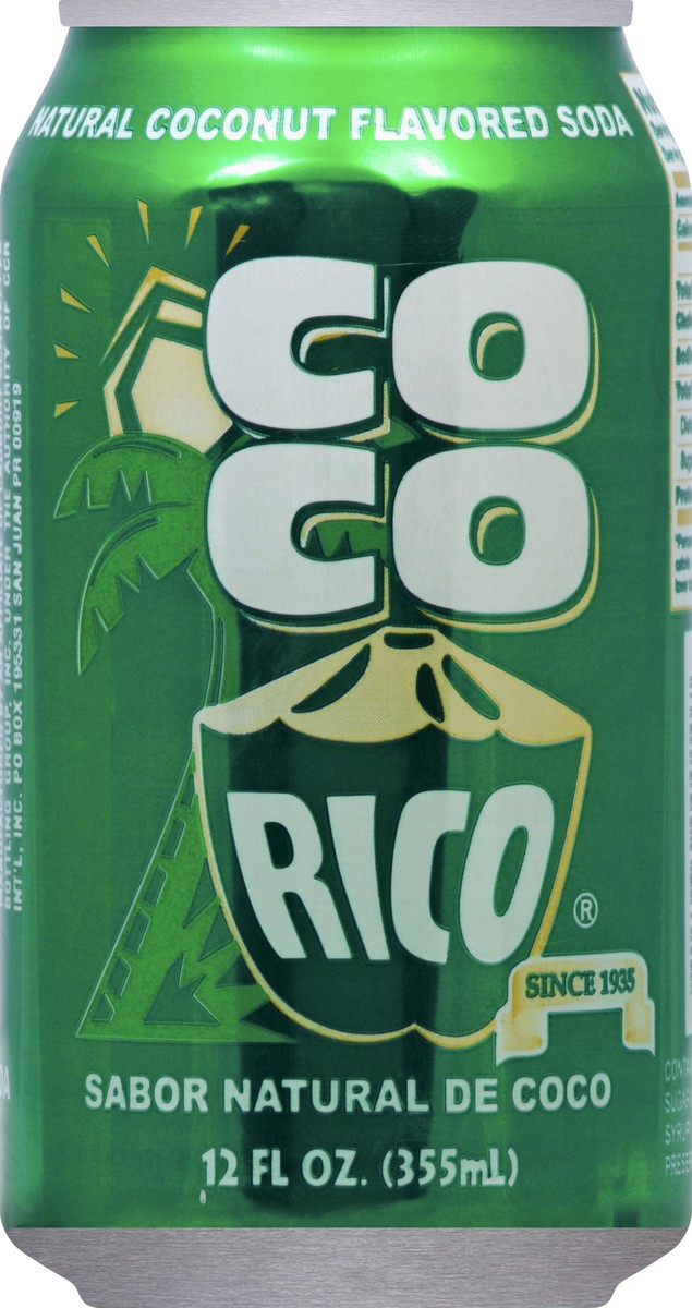 slide 5 of 6, Coco Rico Coconut Soda, 12 oz