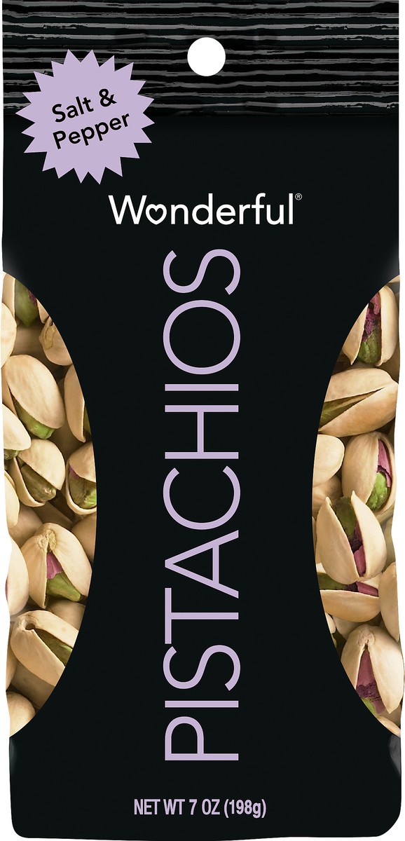 slide 1 of 1, Wonderful Salt & Pepper Pistachios 7 oz, 7 oz