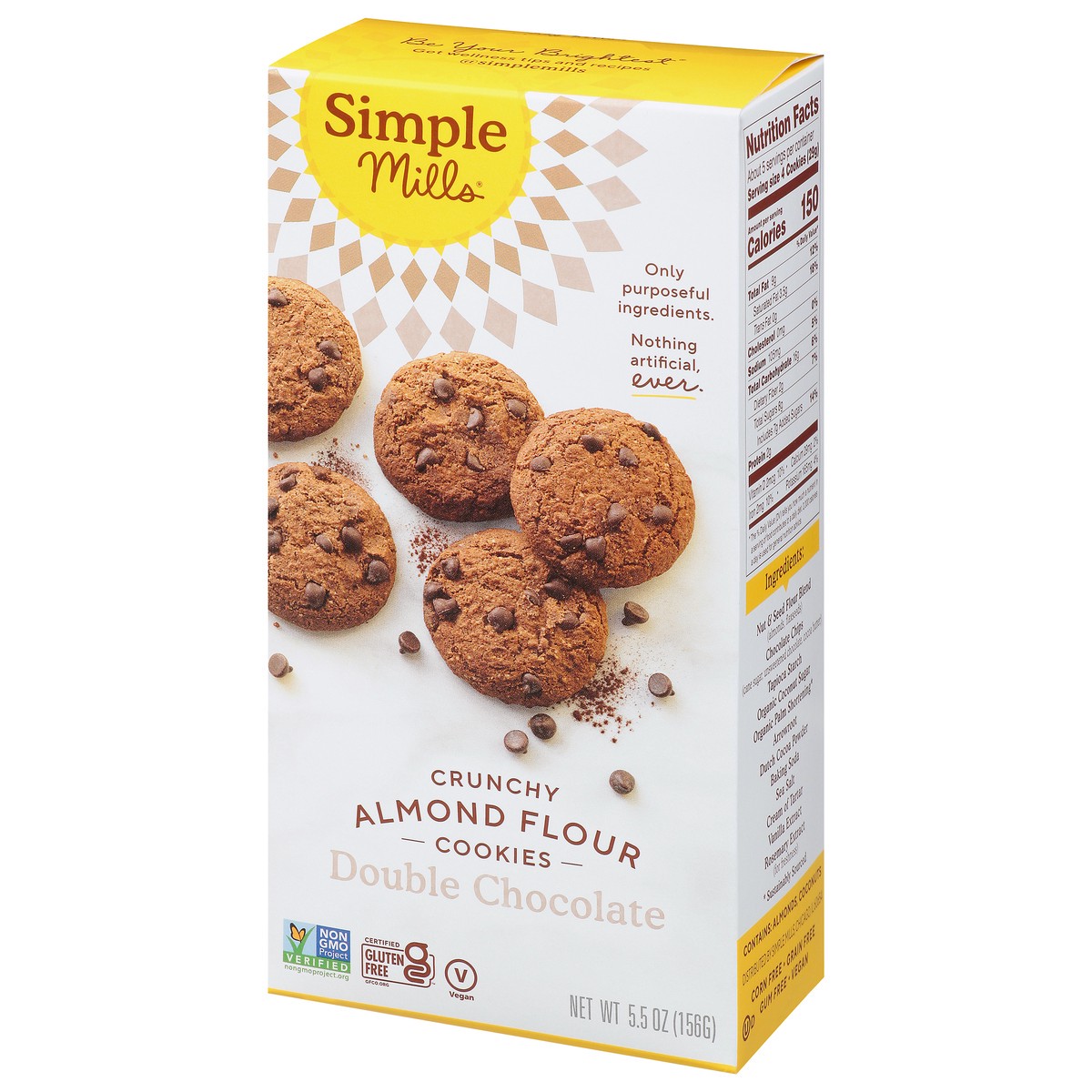 slide 14 of 14, Simple Mills Crunchy Almond Flour Double Chocolate Cookies 5.5 oz, 5.5 oz