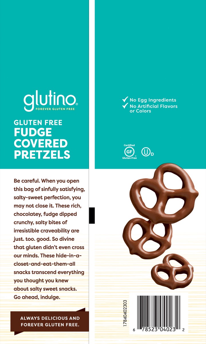 slide 6 of 8, Glutino Gluten Free Fudge Covered Pretzels 5.5 oz, 5.5 oz