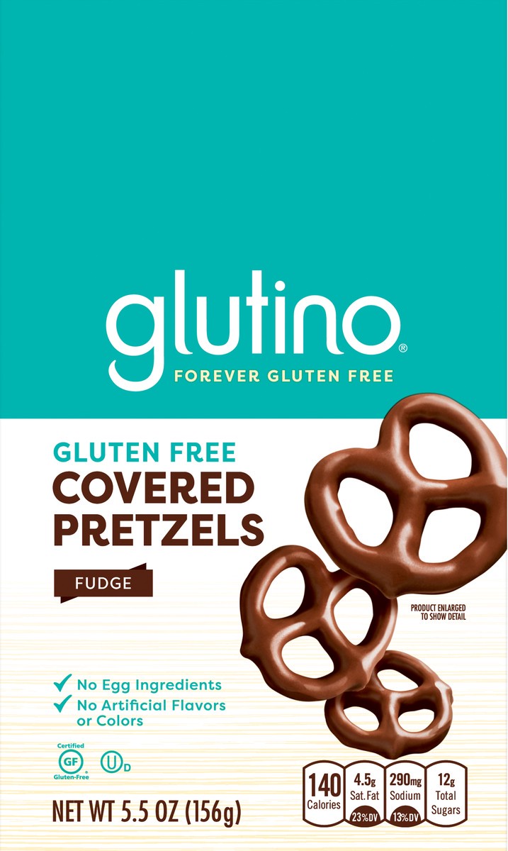 slide 2 of 8, Glutino Gluten Free Fudge Covered Pretzels 5.5 oz, 5.5 oz